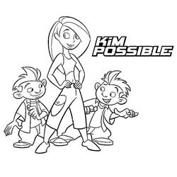 着色页: Kim Possible (卡通和动画节目) #212335 - 免费可打印着色页
