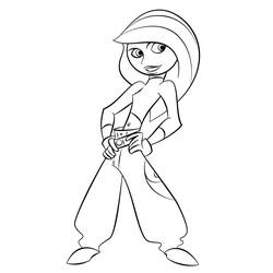 着色页: Kim Possible (卡通和动画节目) #212336 - 免费可打印着色页