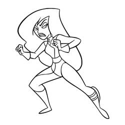 着色页: Kim Possible (卡通和动画节目) #212352 - 免费可打印着色页