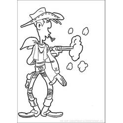 着色页: Lucky Luke (卡通和动画节目) #25510 - 免费可打印着色页