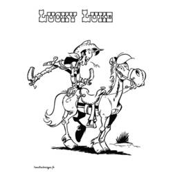 着色页: Lucky Luke (卡通和动画节目) #25541 - 免费可打印着色页