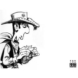 着色页: Lucky Luke (卡通和动画节目) #25672 - 免费可打印着色页