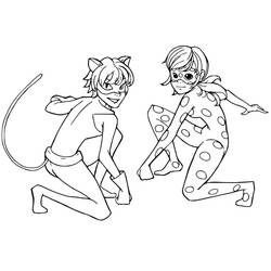 着色页: Miraculous Ladybug (卡通和动画节目) #175759 - 免费可打印着色页