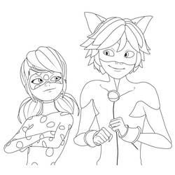 着色页: Miraculous Ladybug (卡通和动画节目) #175775 - 免费可打印着色页