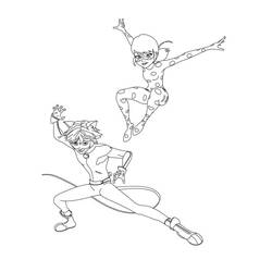 着色页: Miraculous Ladybug (卡通和动画节目) #175780 - 免费可打印着色页