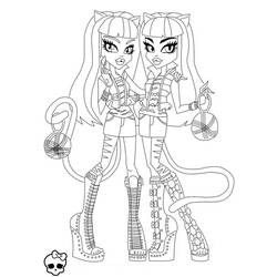 着色页: Monster High - 免费可打印着色页