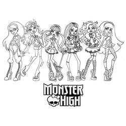 着色页: Monster High (卡通和动画节目) #24876 - 免费可打印着色页