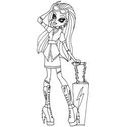 着色页: Monster High (卡通和动画节目) #25003 - 免费可打印着色页