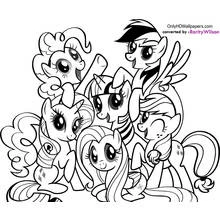 着色页: My Little Pony - 免费可打印着色页