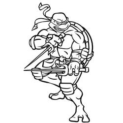 着色页: Ninja Turtle (卡通和动画节目) #183770 - 免费可打印着色页