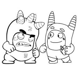 着色页: Oddbods (卡通和动画节目) #186517 - 免费可打印着色页
