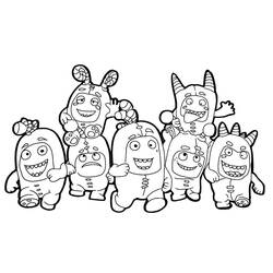 着色页: Oddbods (卡通和动画节目) #186521 - 免费可打印着色页