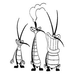 着色页: Oggy和the Cockroaches - 免费可打印着色页