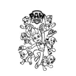 着色页: Paw Patrol (卡通和动画节目) #44259 - 免费可打印着色页