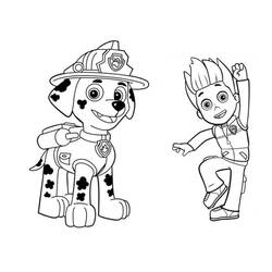 着色页: Paw Patrol (卡通和动画节目) #44268 - 免费可打印着色页