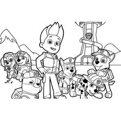 着色页: Paw Patrol - 免费可打印着色页