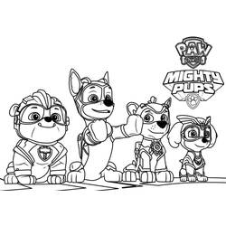 着色页: Paw Patrol Super Pups (卡通和动画节目) #204370 - 免费可打印着色页