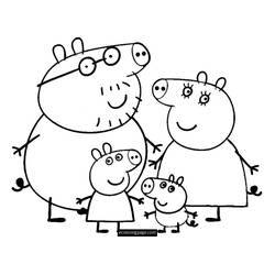 着色页: Peppa Pig - 免费可打印着色页