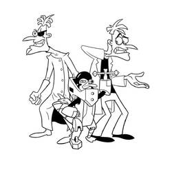 着色页: Phineas和Ferb - 免费可打印着色页