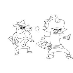 着色页: Phineas和Ferb (卡通和动画节目) #207737 - 免费可打印着色页