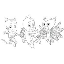 着色页: PJ Masks (卡通和动画节目) #175823 - 免费可打印着色页