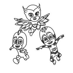 着色页: PJ Masks (卡通和动画节目) #175837 - 免费可打印着色页