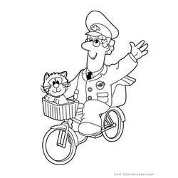 着色页: Postman Pat - 免费可打印着色页