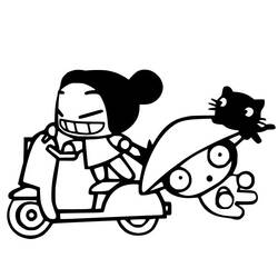 着色页: Pucca (卡通和动画节目) #186602 - 免费可打印着色页