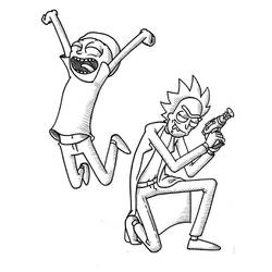 着色页: Rick和Morty (卡通和动画节目) #208213 - 免费可打印着色页