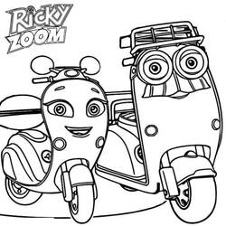 着色页: Ricky Zoom - 免费可打印着色页