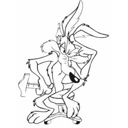 着色页: Road Runner和Wile E. Coyote (卡通和动画节目) #47168 - 免费可打印着色页