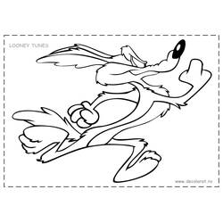 着色页: Road Runner和Wile E. Coyote - 免费可打印着色页