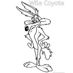 着色页: Road Runner和Wile E. Coyote (卡通和动画节目) #47299 - 免费可打印着色页