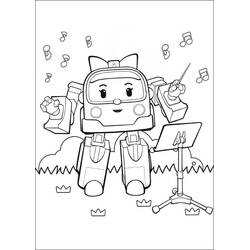 着色页: Robocar Poli (卡通和动画节目) #185690 - 免费可打印着色页