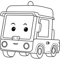 着色页: Robocar Poli (卡通和动画节目) #185691 - 免费可打印着色页