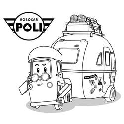 着色页: Robocar Poli (卡通和动画节目) #185693 - 免费可打印着色页