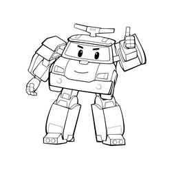 着色页: Robocar Poli (卡通和动画节目) #185706 - 免费可打印着色页