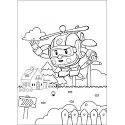 着色页: Robocar Poli (卡通和动画节目) #185719 - 免费可打印着色页