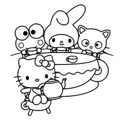 着色页: Sanrio - 免费可打印着色页