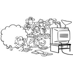 着色页: 小羊肖恩 - 免费可打印着色页