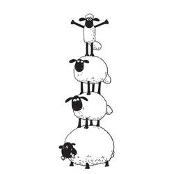 着色页: 小羊肖恩 (卡通和动画节目) #209537 - 免费可打印着色页
