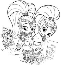 着色页: Shimmer和Shine (卡通和动画节目) #196157 - 免费可打印着色页
