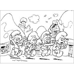 着色页: Smurfs (卡通和动画节目) #34598 - 免费可打印着色页
