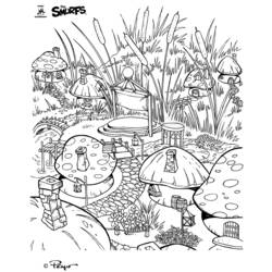 着色页: Smurfs (卡通和动画节目) #34726 - 免费可打印着色页