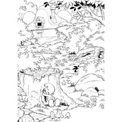 着色页: Smurfs (卡通和动画节目) #34743 - 免费可打印着色页
