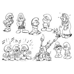 着色页: Smurfs (卡通和动画节目) #34797 - 免费可打印着色页