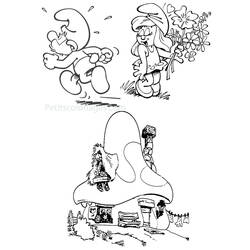 着色页: Smurfs (卡通和动画节目) #34836 - 免费可打印着色页