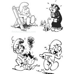 着色页: Smurfs (卡通和动画节目) #34860 - 免费可打印着色页