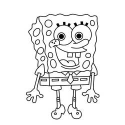 着色页: SquareBob SquarePants (卡通和动画节目) #33374 - 免费可打印着色页