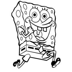 着色页: SquareBob SquarePants (卡通和动画节目) #33376 - 免费可打印着色页